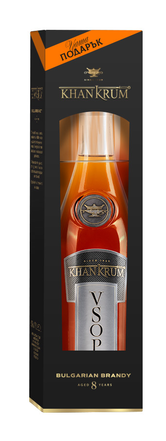 ХАН КРУМ БРЕНДИ VSOP 0.5л 40% С ЧАША